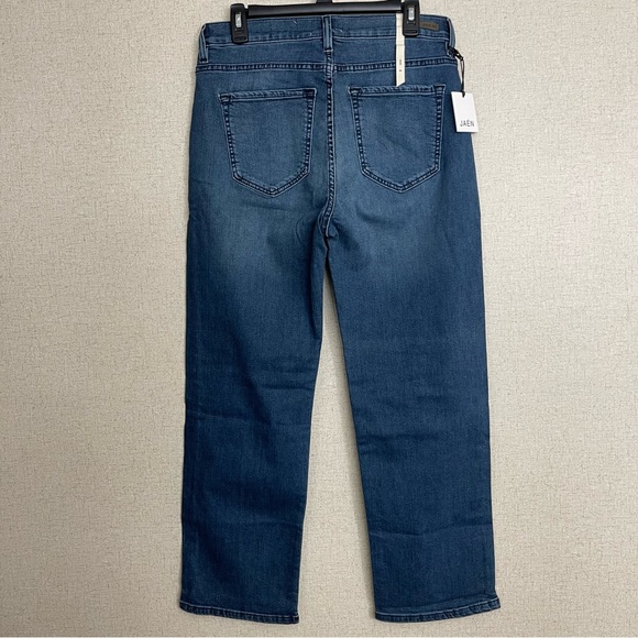 JAEN WOMEN’S HIGH-RISE MOM JEANS LINCOLN SKY BLUE 30 NAVY - Picture 2 of 5